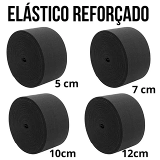Elástico Reforçado Preto Com Largura 5 - 7 - 10 - 12cm Com Tamanho a Escolher em Oferta na Shopee