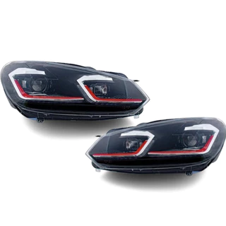 Par Farol Jetta Variant Mk7.5 Golf 6 2010 2011 2012 Gti Xenon Friso Vermelho