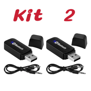 Kit 2 Receptor Bluetooth P2 para Áudio USB de Carro (3,5mm) em Oferta na Shopee