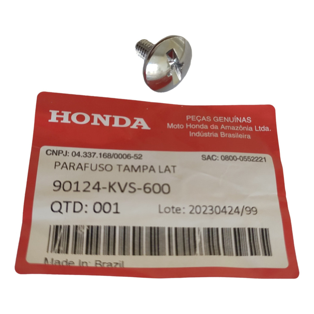 Parafuso Da Tampa Lateral Direita Fan 2019 Original Honda Shopee Brasil