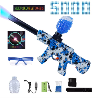 Arma De Bolinhas De Gel Brinquedo Ak-47/M416/Elétrica Automat silenciador brilhante 2024