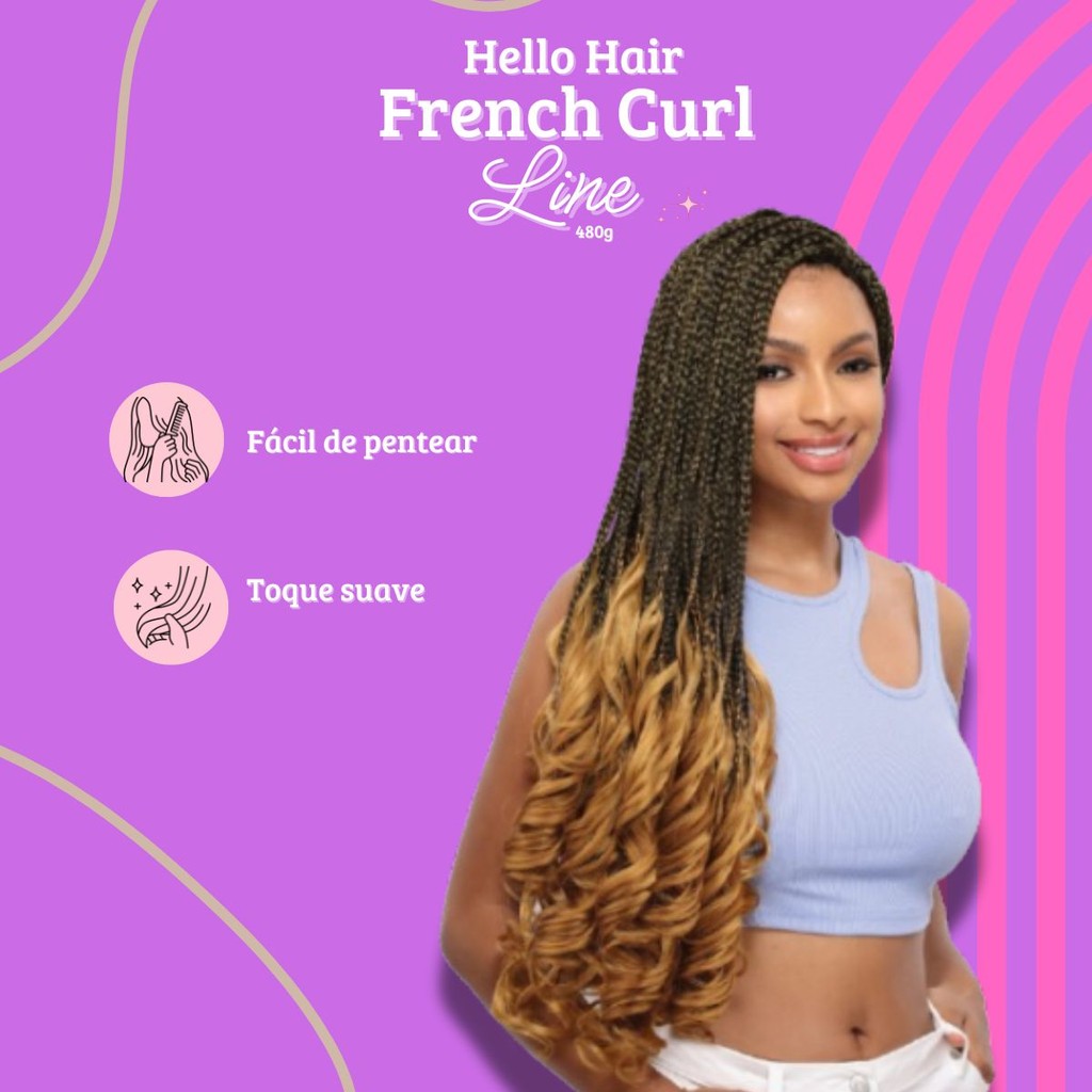 Cabelo French Curl - Hello Hair - 480g | Shopee Brasil