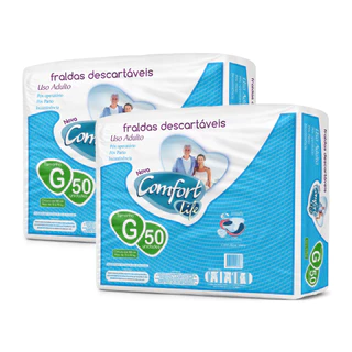 Kit 2 Pacotes Fralda Descartável Geriátrica Adulto Comfort Life Direto da Fábrica Revenda Barato em Oferta na Shopee