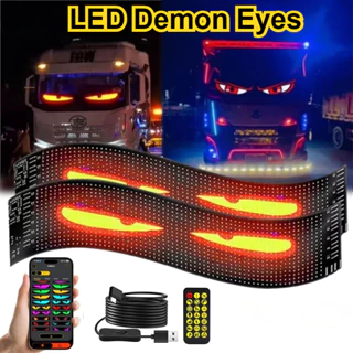 Demônio Olhos Carro LED Logotipo APP Matriz Pixel Painel Luz Da Noite DIY Programável Flexível Display Para Caminhão Acc em Oferta na Shopee