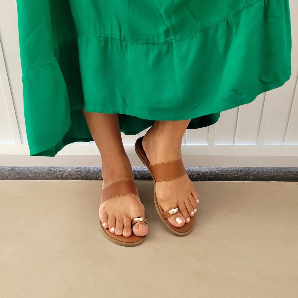 Flat Rasteira Feminina D03 Tendencia Moda Verão Dia a Dia | Shopee Brasil