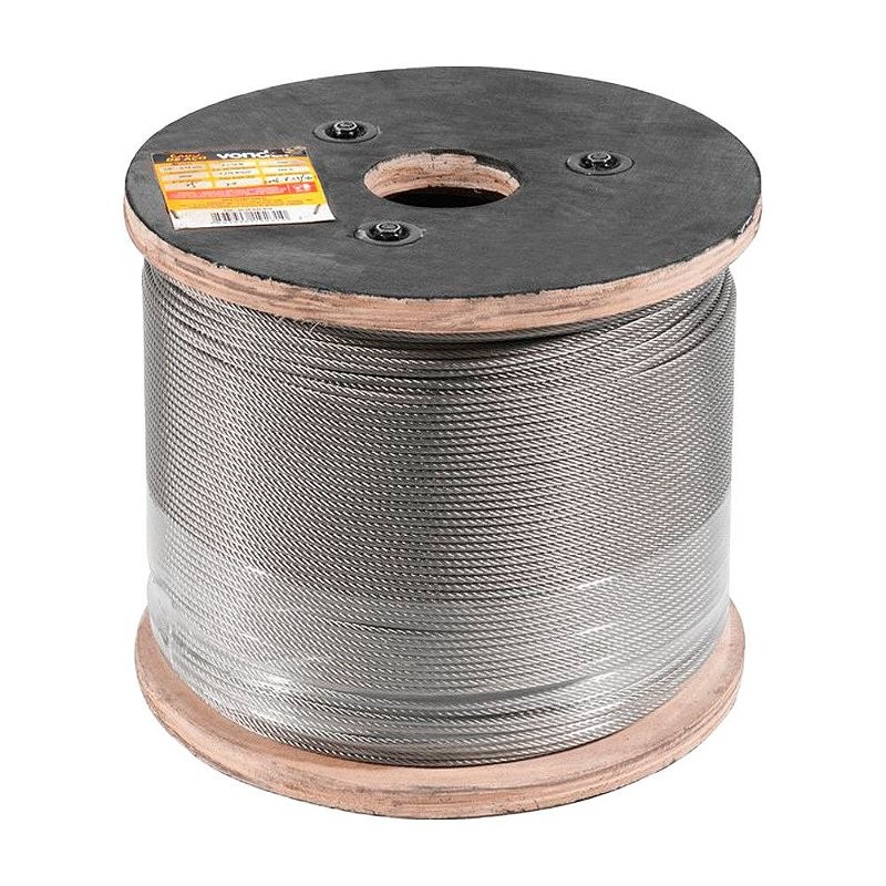 CABO DE AÇO VONDER INOX 6X19m 50M 4,76 mm 3/16” | Shopee Brasil