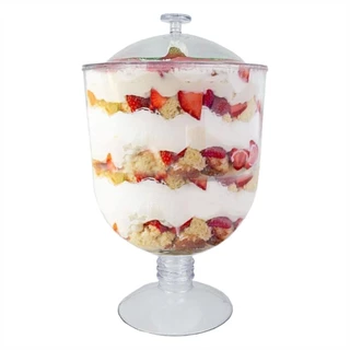 Taça Confeiteiro Americana Acrilico Tampa 2l Doces Sobremesa
