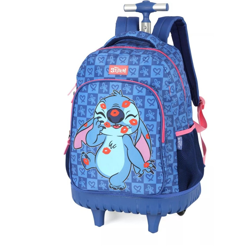 Mochila Escolar Stitch Rodinha De Carrinho Original Luxcel | Shopee Brasil