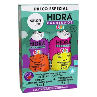 Shampoo + Condicionador Salon Line Kids Hidra Cachinhos 300ml em Oferta na Shopee