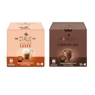 Cápsula Dolce Gusto Café com leite e Chocolate Café Italle 20 Und