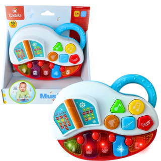 Brinquedo de Aprendizagem Piano Infantil Com Luz E Som - Castela