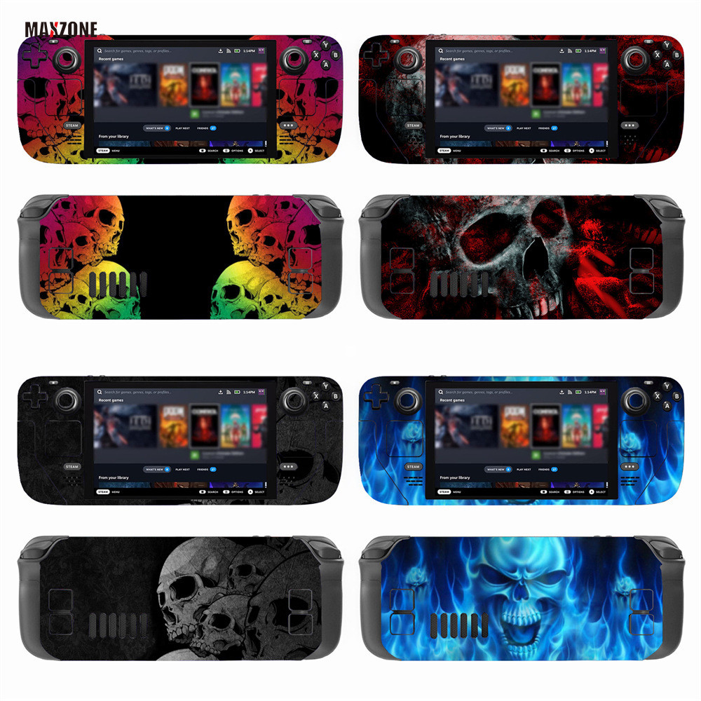 MAXZONE Adesivo Protetor De Vinil Para Console Steam Deck Padrão De Caveira Conjunto Completo De Capa De Embrulho De Dec