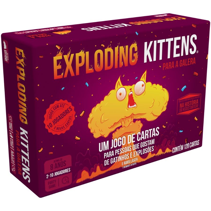 Exploding Kittens: Para a Galera (Edição Revisada 2024) | Shopee Brasil