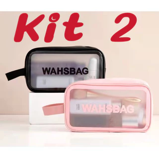 Kit 2 bolsa de amenidades para itens pessoais à prova d'água e transparente MARISA em Oferta na Shopee