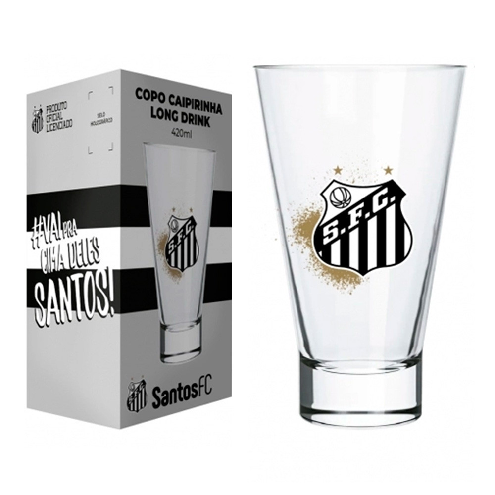 Copo de Caipirinha Long Drink Santos 420ml Licenciado