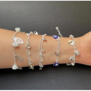 Kit 3/6/12 Peças Pulseiras Femininas Banhadas a Prata 925 - Estilo Sortido/ Elegantes/ Modernas/ Fashionistas - WL em Oferta na Shopee