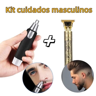 Kit cuidados masculinos - Barbeador e aparador de pelos