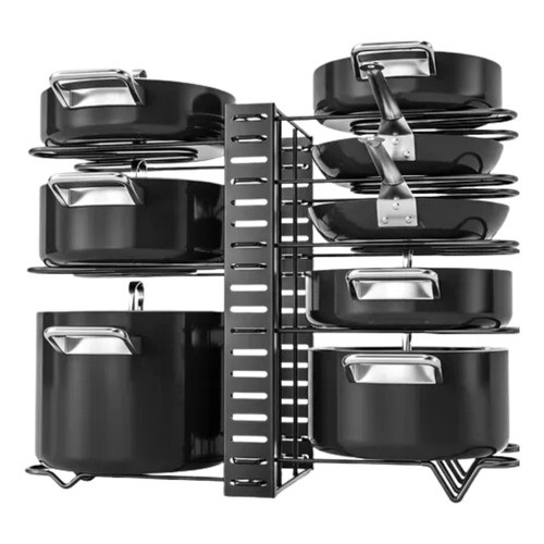 Organizador De Panelas E Frigideiras Ajustável 8 Camadas | Shopee Brasil