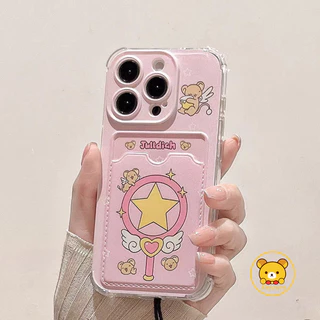 Capa De Telefone Carteira Rosa Sailor Moon Para iPhone 16E 16 Pro Max 15 14 Plus 13 12 Mini 11 X XR XS 8 7 6 6s SE2 SE3 