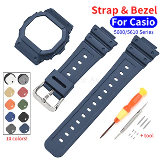 Conjunto De Pulseira E Moldura De Relógio De Resina TPU Para DW-5600-5000 GWX GLX GW-M5610 Acessórios De Capa Borr
