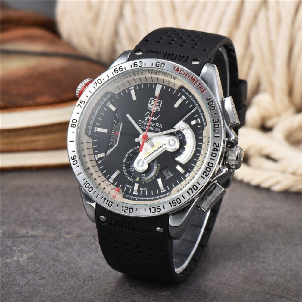 Relógio De Luxo Masculino Calendário Pulseira De Aço Inoxidável subdial Trabalho Moda Esporte