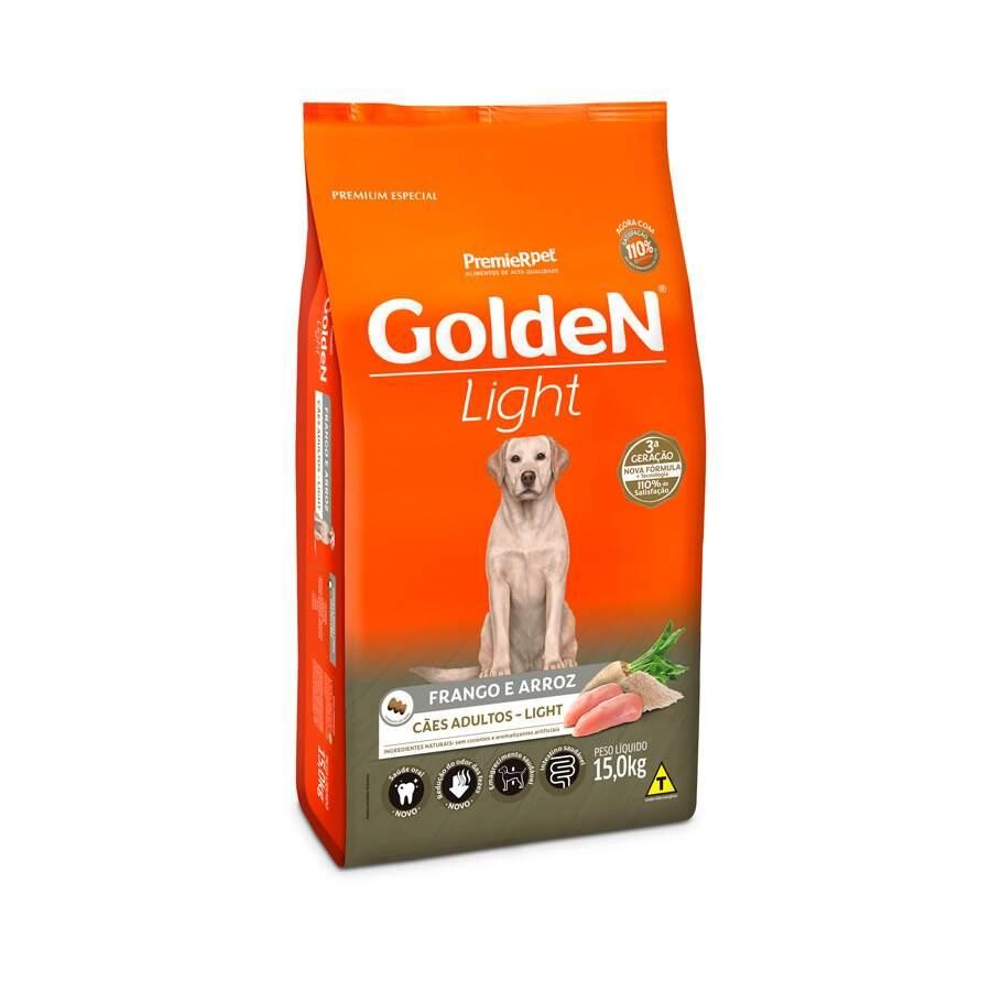 Ração Golden Fórmula Light Cães Adultos Frango e Arroz 15kg