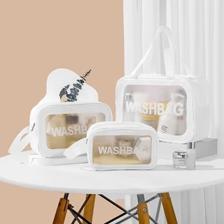 Kit 3 Necessaire Maquiagem Transparente WashBag A Prova De Água em Oferta na Shopee