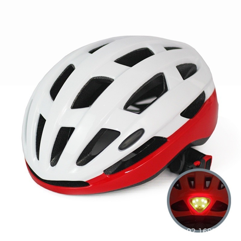 Capacete Ciclismo Com Sinalizador De Led Leve E Resistente Bicicleta Adulto Bike