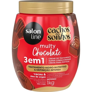 Creme Tratamento Salon Line Cachos dos Sonhos 3 em 1 - Multy Chocolate 1Kg em Oferta na Shopee