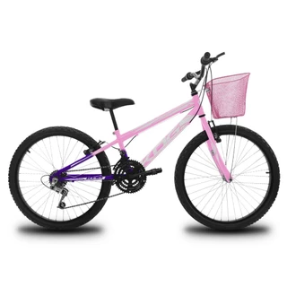 Bicicleta Infantil Feminina Aro 24 KOG 18 Marchas com Cestinha Bicicleta para Criança em Oferta na Shopee