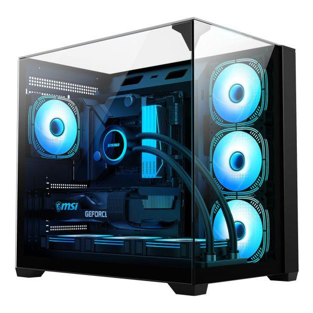 Gabinete Aquario 01FD Black Mega Shark Atx p/cooler 360