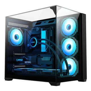 Gabinete Aquario 01FD Black Mega Shark Atx p/cooler 360