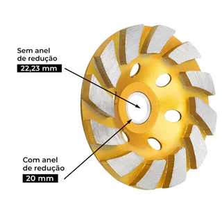 Disco Desbaste Esmerilhadeira Concreto Rebolo Diamantado