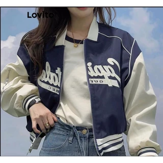 Lovito Jaqueta Casual Com Zíper Liso Para Mulheres LNA72221 em Promoção na Shopee Lovito Jaqueta Casual Com Zíper Liso Para Mulheres LNA72221