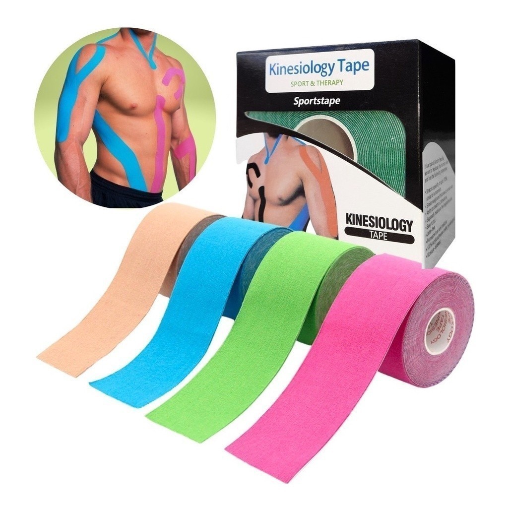 Bandagem Elástica 5cm X 5m - Fita Kinesio Tape Fisioterapia REAL LIFE.BR