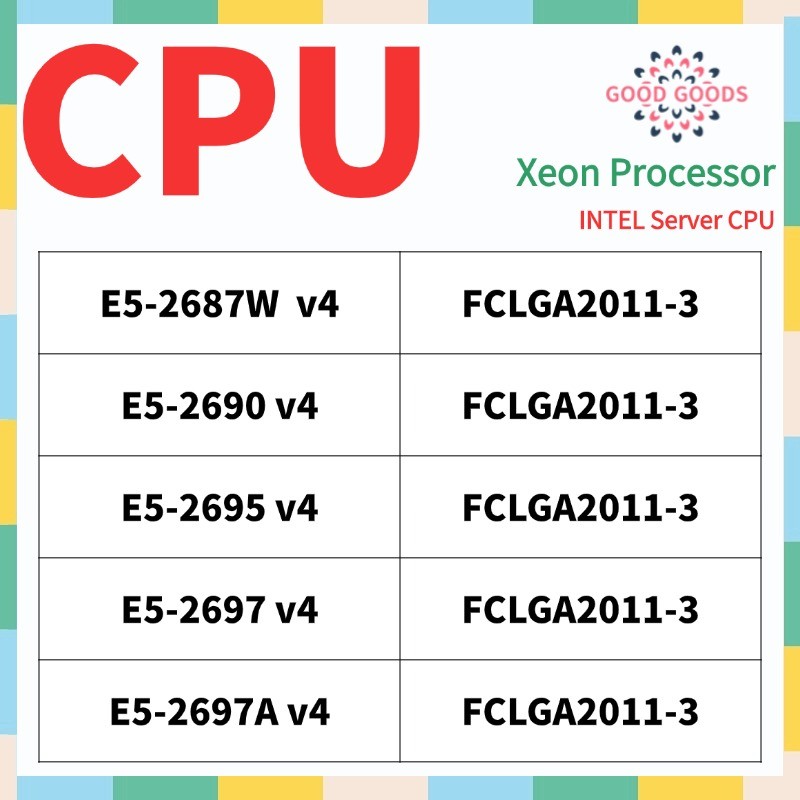 E5-2687W v4 E5-2690 2695 2697 2697A v4 INTEL Xeon Processador Servidor ...