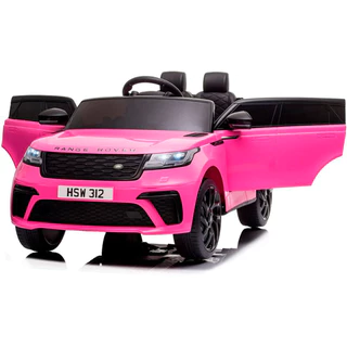 Carrinho Elétrico Infantil Land Rover Velar Rosa Com Led Luzes MP3 Farol SD Controle Remoto