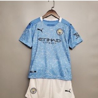 Kit Conjunto Infantil E Juvenil Time De Futebol Manchester City Haaland