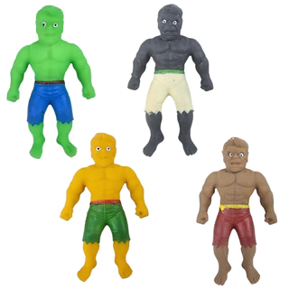 Brinquedo Boneco Lutador Estica e Puxa Anti Stress Sortido Castela