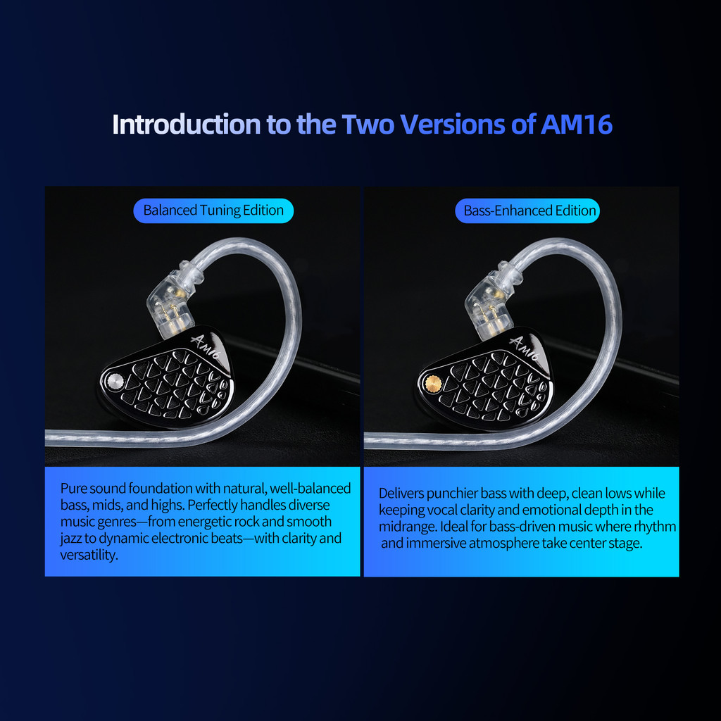 KZ AM16 16 driver De Armadura Balanceada Fones De Ouvido Hi-Fi IEM