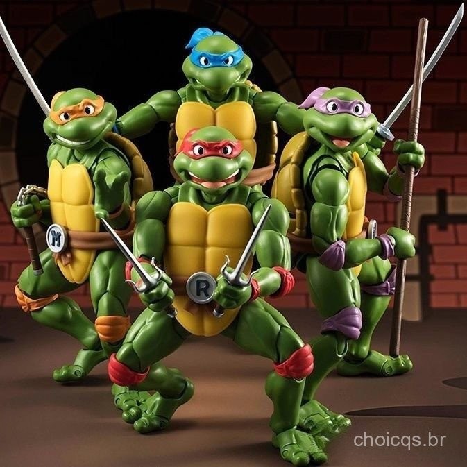 Figuras de Ação das Tartarugas Ninja S.H.Figuarts Leonardo Raphael ...
