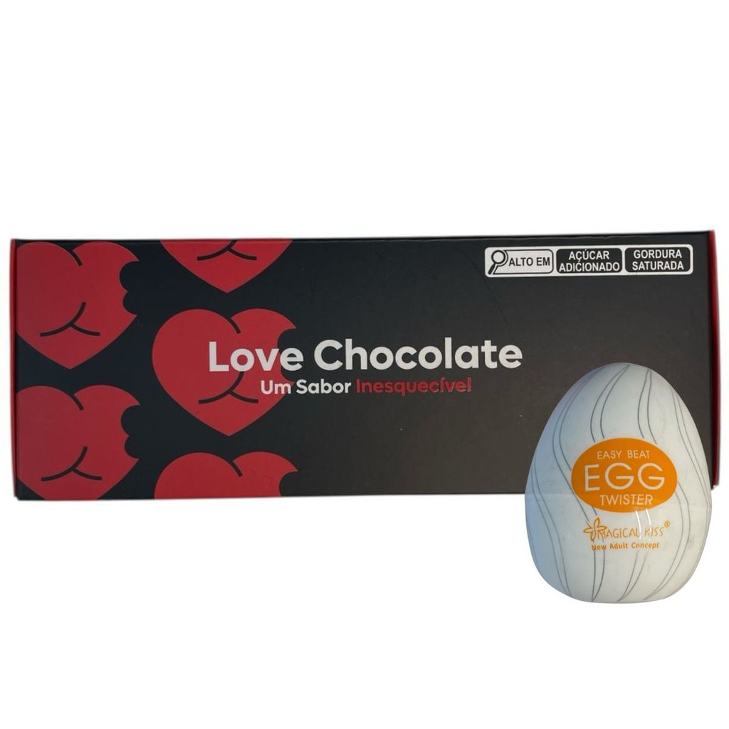 Kit Love Chocolate + Egg Masturbador Afrodisíaco