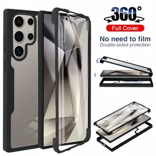 360 Capa Completa Caso De Proteção Scree Para Samsung Galaxy S25 S24 S23 S22 S21 Ultra Plus S24 S23 S21 FE A06 Telefone