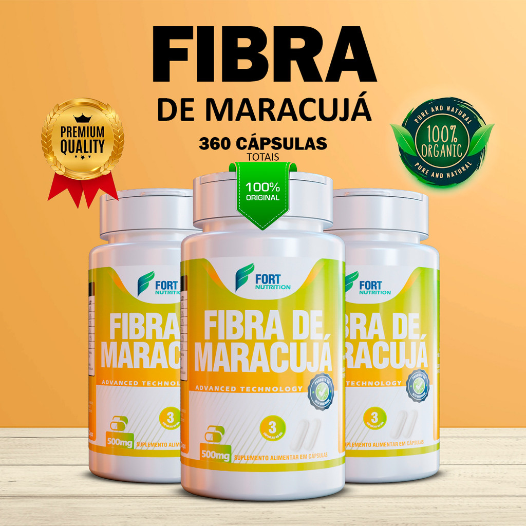 Fibra de Maracujá 120 Cápsulas – Suplemento Natural em Embalagem Selada ...