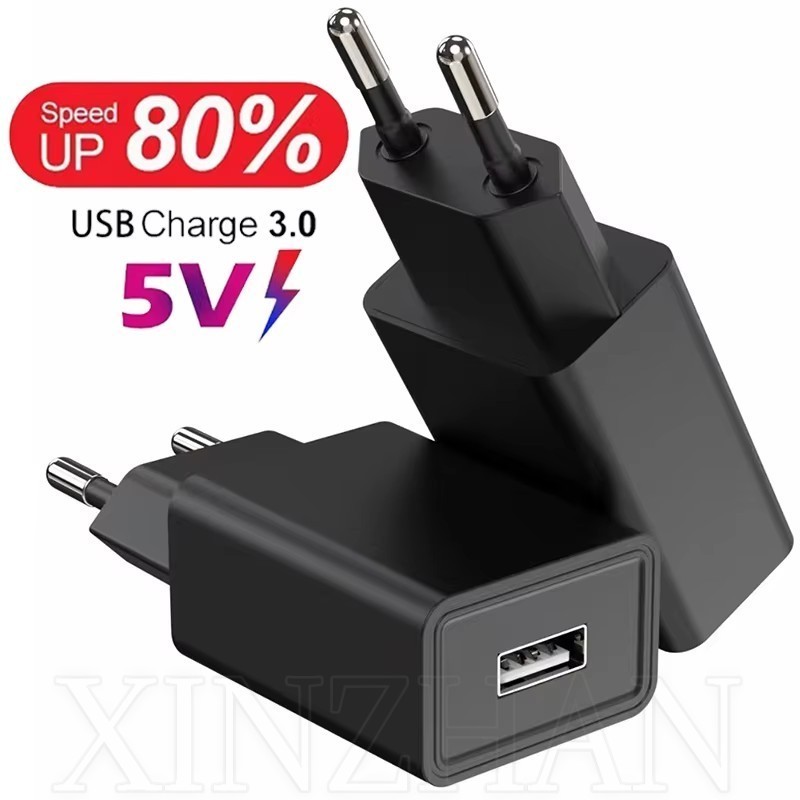 Adaptador De Carregamento Rápido 5V 2A 1A Conjunto Portátil Para Viagem