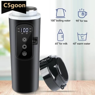 C5GOON 12V/24V 500ml Aquecido Copo De Aquecimento De Carro Inteligente Controle De Temperatura Chaleira Elétrica Aço Ino em Oferta na Shopee