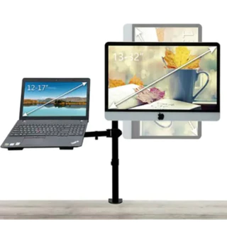 Suporte Articulado Notebook e Monitor VESA 8kg 17 a 27" Polegadas