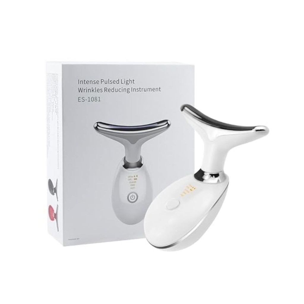Massageador Facial Rejuvenescedor Intense Pulsed Cor Branco e Com