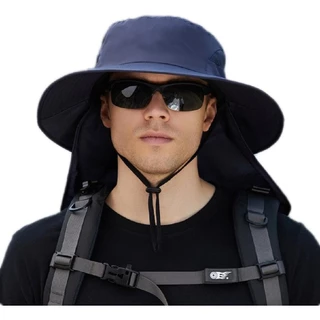 Kit Chapéus Australiano Pescador Capuz Proteção Solar Nuca