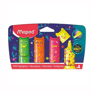 Pincel marca texto Pixel Party estojo 4 cores 743602 Maped